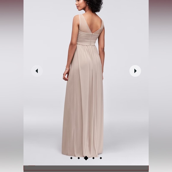 David’s Bridal Mesh Dress with Illusion Neckline - Picture 4 of 4